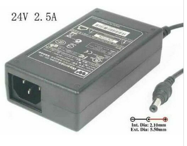 Wearnes WDS060240 AC Adapter 24V 2.5A, 5.5/2.5mm, C14, New - Click Image to Close